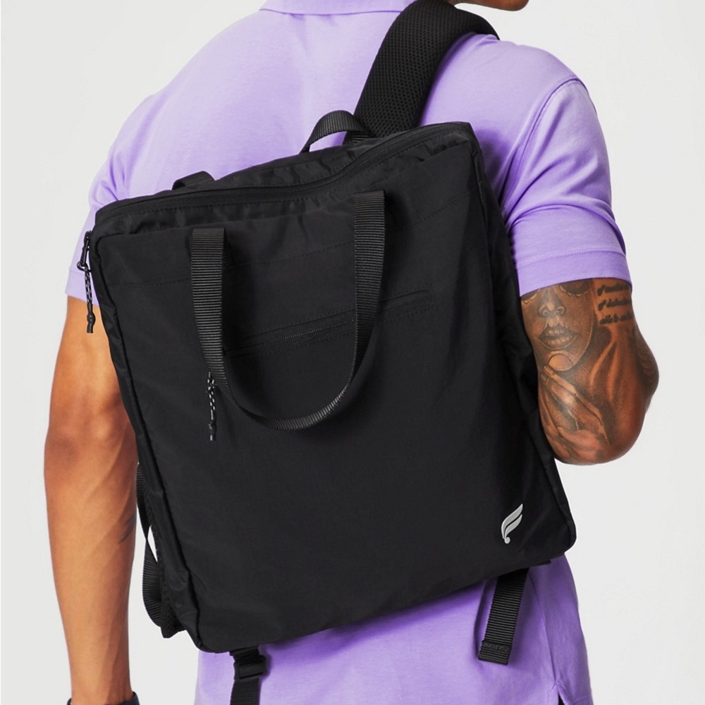 FABLETICS “commuter” Black Convertible Tote Backpack - Nylon 🎒